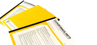 La revista cambió su nombre con el que fue fundada en 1984: de Cuadernos de Información a Cuadernos.info, cambio que se hizo efectivo a mediados de 2013. En la foto, el último número de esta publicación bianual.